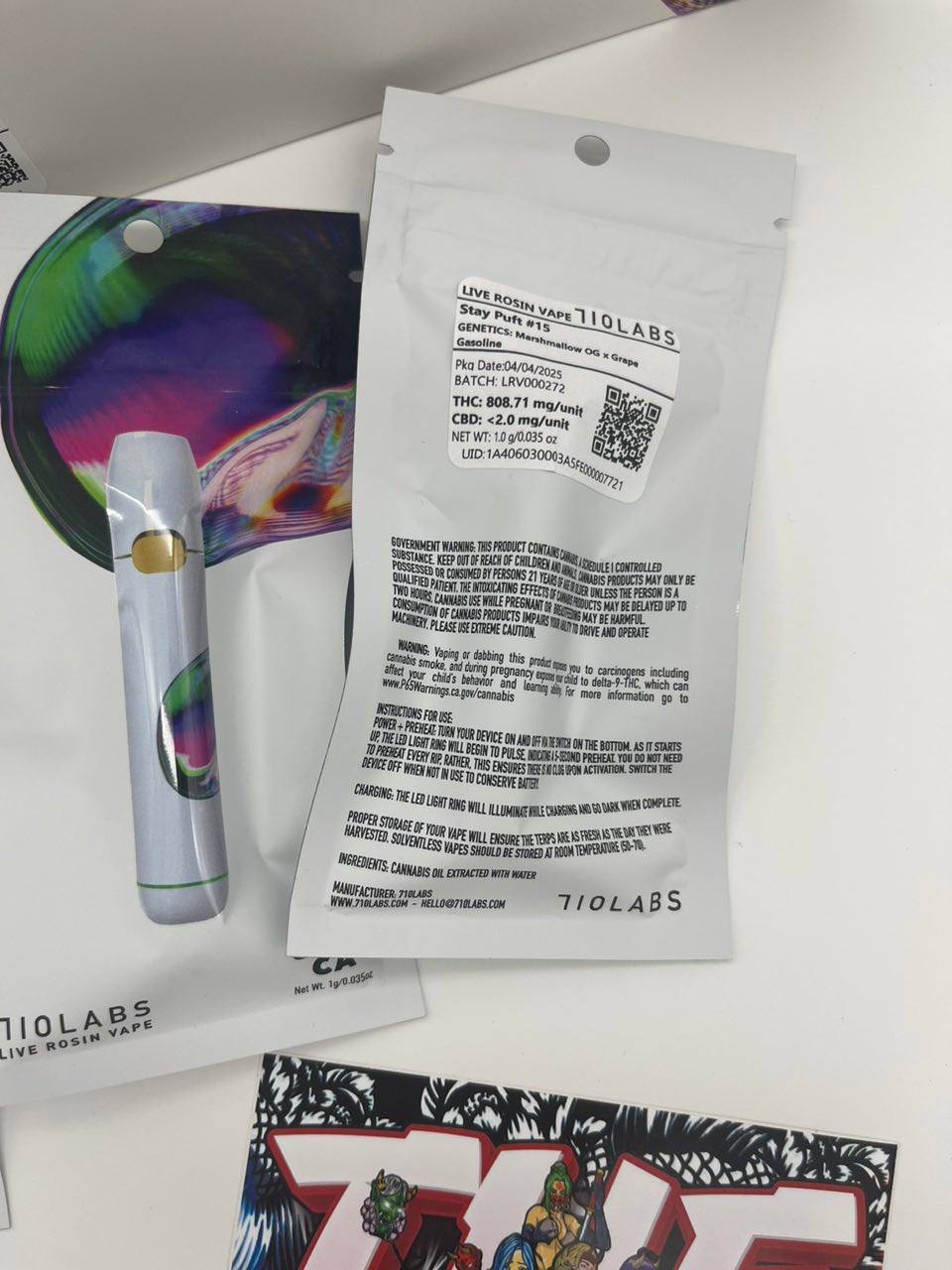 710 LABS DISPOSABLE LIVE ROSIN VAPE 1G 710 LABS DISPOSABLE LIVE ROSIN VAPE 1G