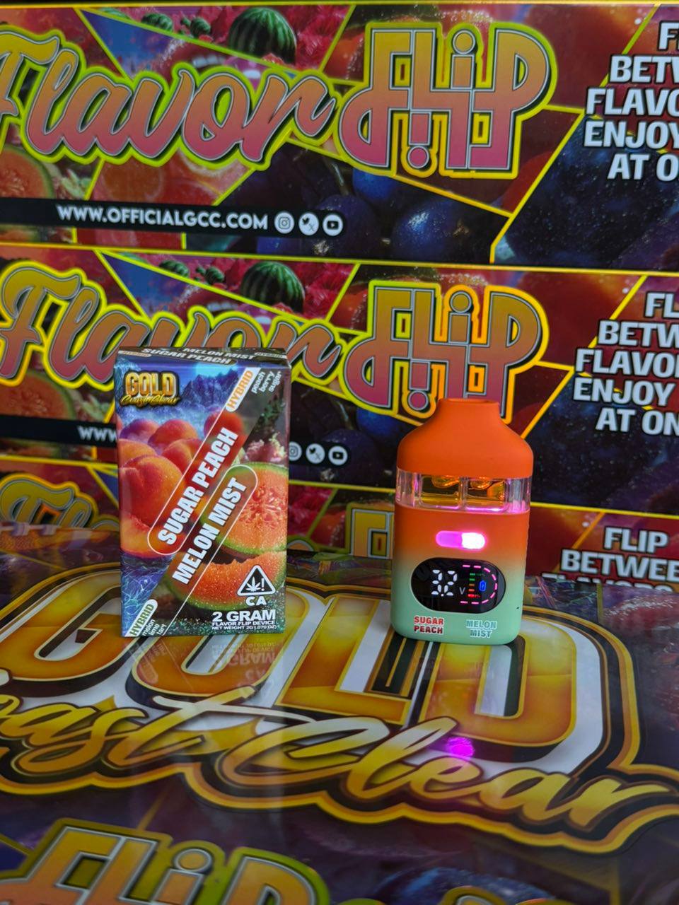 GOLD COAST CLEAR 2G FLAVOR FLIP DISPOSABLE GOLD COAST CLEAR 2G FLAVOR FLIP DISPOSABLE